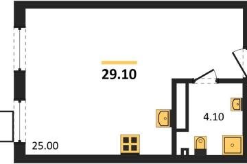 Фото №1: Студия 29 м², 13/18 эт. - Краснодар, мкр. Парк Победы,