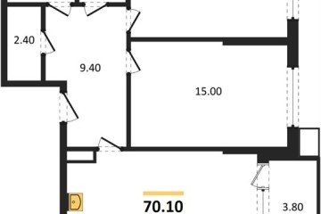 Фото №1: 2-комнатная квартира 70 м², 8/18 эт. - Краснодар, мкр. Парк Победы,