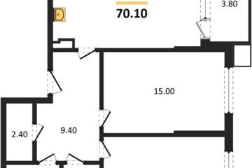 Фото №1: 2-комнатная квартира 70 м², 3/18 эт. - Краснодар, мкр. Парк Победы,