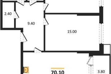 Фото №1: 2-комнатная квартира 70 м², 5/18 эт. - Краснодар, мкр. Парк Победы,