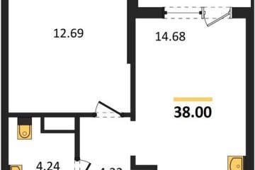 Фото №1: 1-комнатная квартира 37 м², 6/9 эт. - Краснодар, мкр. жилой комплекс Друзья,