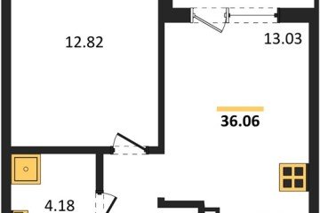 Фото №1: 1-комнатная квартира 36 м², 3/9 эт. - Краснодар, мкр. жилой комплекс Друзья,