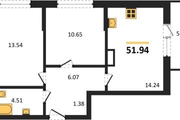 Фото №1: 2-комнатная квартира 51 м², 7/9 эт. - Краснодар, мкр. жилой комплекс Друзья,