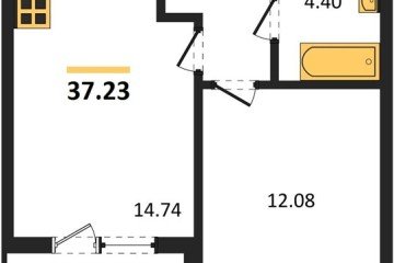 Фото №1: 1-комнатная квартира 36 м², 5/9 эт. - Краснодар, мкр. жилой комплекс Друзья,
