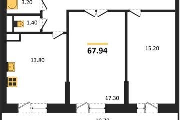 Фото №1: 2-комнатная квартира 67 м², 10/12 эт. - Краснодар, мкр. 9-й километр, ул. Ярославская, 115к7