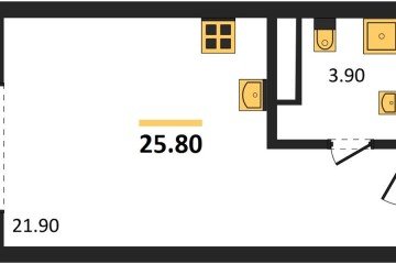 Фото №1: Студия 25 м², 3/18 эт. - Краснодар, мкр. ЖК Первое Место, ул. Виктора Казанцева, 1.2лит1