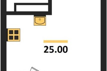 Фото №1: Студия 26 м², 2/18 эт. - Краснодар, мкр. ЖК Первое Место, ул. Виктора Казанцева, 1.2лит1