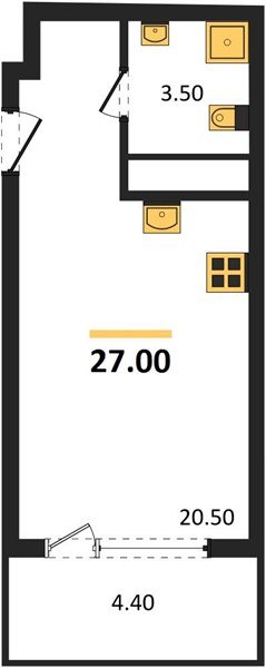 Фото №1: Студия 29&nbsp;м², 2/18&nbsp;эт. - Краснодар, Карасунский внутригородской округ, мкр. ЖК Первое Место, ул. Виктора Казанцева, 1.2лит1