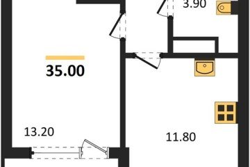 Фото №1: 1-комнатная квартира 36 м², 9/18 эт. - Краснодар, мкр. ЖК Первое Место, ул. Виктора Казанцева, 1.2лит2