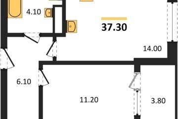Фото №1: 1-комнатная квартира 39 м², 4/18 эт. - Краснодар, мкр. ЖК Первое Место, ул. Виктора Казанцева, 1.2лит2