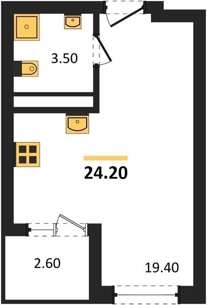 Фото №1: Студия 25&nbsp;м², 10/18&nbsp;эт. - Краснодар, Карасунский внутригородской округ, мкр. ЖК Первое Место, ул. Виктора Казанцева, 1.2лит2