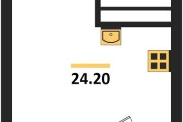 Фото №1: Студия 25 м², 11/18 эт. - Краснодар, мкр. ЖК Первое Место, ул. Виктора Казанцева, 1.2лит2