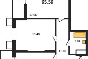 Фото №1: 2-комнатная квартира 69 м², 16/18 эт. - Знаменский, мкр. Родные Просторы,