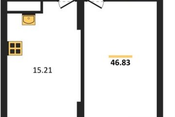 Фото №1: 1-комнатная квартира 50 м², 13/18 эт. - Знаменский, мкр. Родные Просторы,