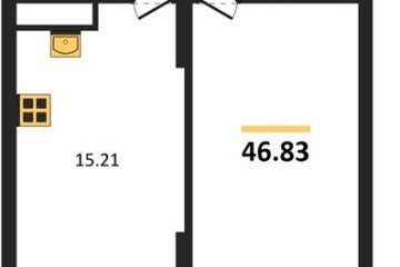 Фото №1: 1-комнатная квартира 50 м², 16/18 эт. - Знаменский, мкр. Родные Просторы,