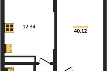Фото №1: 1-комнатная квартира 42 м², 2/18 эт. - Знаменский, мкр. Родные Просторы,