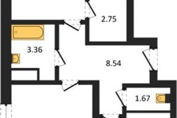 Фото №1: 2-комнатная квартира 74 м², 2/18 эт. - Знаменский, мкр. Родные Просторы,