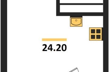 Фото №1: Студия 25 м², 7/18 эт. - Краснодар, мкр. ЖК Первое Место,
