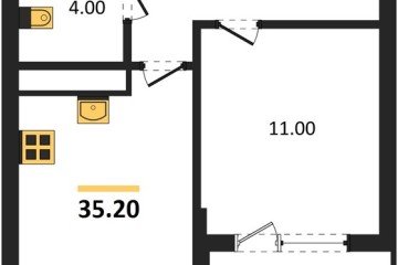 Фото №1: 1-комнатная квартира 37 м², 16/18 эт. - Краснодар, мкр. ЖК Первое Место,