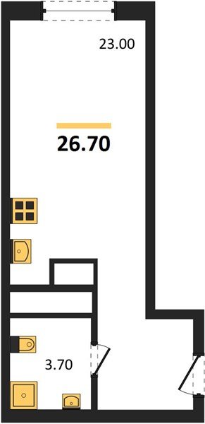Фото №1: Студия 26&nbsp;м², 12/18&nbsp;эт. - Краснодар, Карасунский внутригородской округ, мкр. ЖК Первое Место