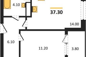 Фото №1: 1-комнатная квартира 39 м², 4/18 эт. - Краснодар, мкр. ЖК Первое Место,