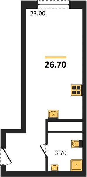 Фото №1: Студия 26&nbsp;м², 7/18&nbsp;эт. - Краснодар, Карасунский внутригородской округ, мкр. ЖК Первое Место