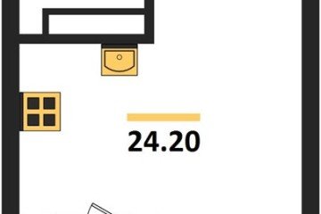 Фото №1: Студия 25 м², 9/18 эт. - Краснодар, мкр. ЖК Первое Место,