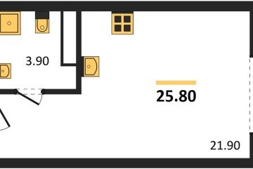 Фото №1: Студия 25 м², 6/18 эт. - Краснодар, мкр. ЖК Первое Место,