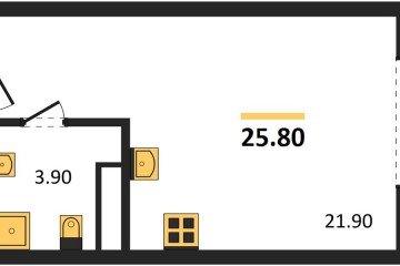 Фото №1: Студия 25 м², 7/18 эт. - Краснодар, мкр. ЖК Первое Место,