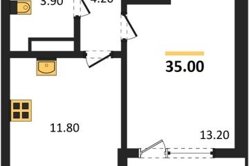 Фото №1: 1-комнатная квартира 36 м², 4/18 эт. - Краснодар, мкр. ЖК Первое Место,
