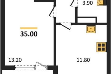 Фото №1: 1-комнатная квартира 36&nbsp;м², 6/18&nbsp;эт. - Краснодар, мкр. ЖК Первое Место, 