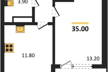 Фото №1: 1-комнатная квартира 36&nbsp;м², 3/18&nbsp;эт. - Краснодар, мкр. ЖК Первое Место, 