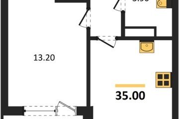 Фото №1: 1-комнатная квартира 36&nbsp;м², 4/18&nbsp;эт. - Краснодар, мкр. ЖК Первое Место, 