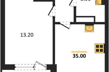 Фото №1: 1-комнатная квартира 36&nbsp;м², 8/18&nbsp;эт. - Краснодар, мкр. ЖК Первое Место, 