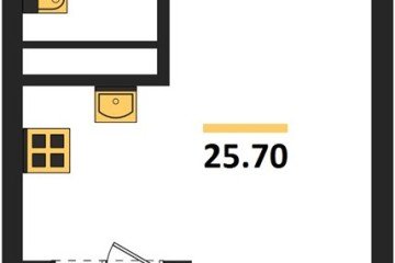 Фото №1: Студия 27&nbsp;м², 7/18&nbsp;эт. - Краснодар, мкр. ЖК Первое Место, 
