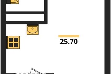 Фото №1: Студия 27&nbsp;м², 14/18&nbsp;эт. - Краснодар, мкр. ЖК Первое Место, 