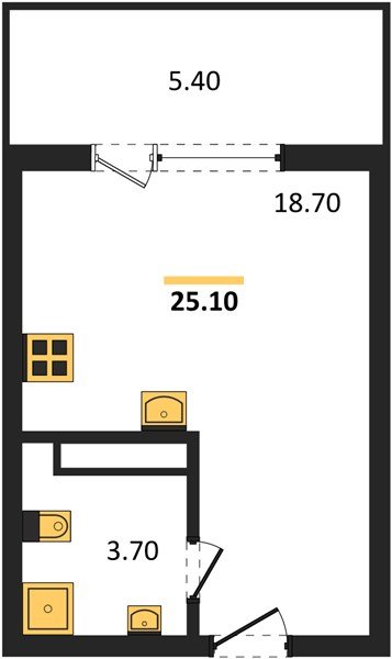 Фото №1: Студия 27&nbsp;м², 8/18&nbsp;эт. - Краснодар, Карасунский внутригородской округ, мкр. ЖК Первое Место
