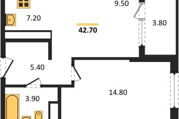 Фото №1: 1-комнатная квартира 44 м², 5/18 эт. - Краснодар, мкр. Карасунский внутригородской округ, ул. Виктора Казанцева