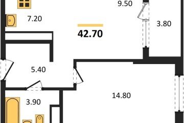 Фото №1: 1-комнатная квартира 44 м², 15/18 эт. - Краснодар, мкр. Карасунский внутригородской округ, ул. Виктора Казанцева