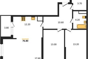 Фото №1: 2-комнатная квартира 78 м², 15/18 эт. - Краснодар, мкр. Карасунский внутригородской округ, ул. Виктора Казанцева