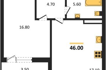 Фото №1: 1-комнатная квартира 46 м², 9/18 эт. - Краснодар, мкр. ЖК Эрмитаж, ул. им. Мурата Ахеджака, 20