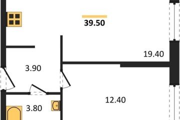 Фото №1: 1-комнатная квартира 39 м², 2/16 эт. - Краснодар, мкр. жилой комплекс Самолёт-6,