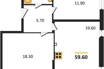 Фото №1: 2-комнатная квартира 59 м², 2/16 эт. - Краснодар, мкр. жилой комплекс Самолёт-6,