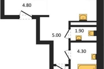 Фото №1: 2-комнатная квартира 60 м², 3/18 эт. - Краснодар, мкр. ЖК Эрмитаж, ул. им. Мурата Ахеджака, 20