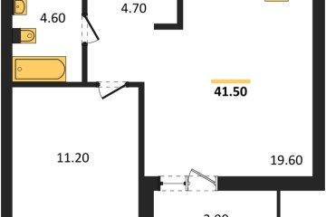 Фото №1: 1-комнатная квартира 41 м², 2/18 эт. - Краснодар, мкр. ЖК Эрмитаж, ул. им. Мурата Ахеджака, 20