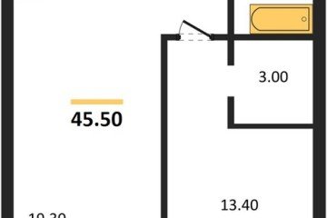 Фото №1: 1-комнатная квартира 45 м², 3/18 эт. - Краснодар, мкр. ЖК Эрмитаж, ул. им. Мурата Ахеджака, 20