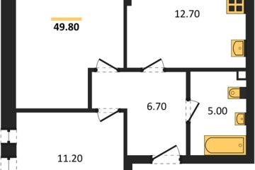 Фото №1: 2-комнатная квартира 49 м², 2/18 эт. - Краснодар, мкр. ЖК Эрмитаж, ул. им. Мурата Ахеджака, 20