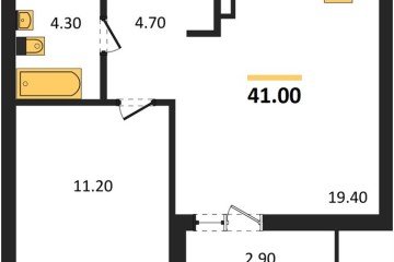 Фото №1: 1-комнатная квартира 41 м², 9/18 эт. - Краснодар, мкр. ЖК Эрмитаж, ул. им. Мурата Ахеджака, 20