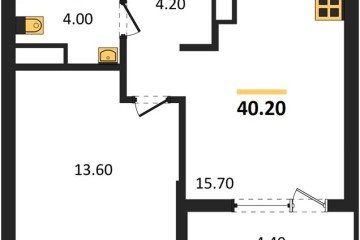 Фото №1: 1-комнатная квартира 42 м², 2/18 эт. - Краснодар, мкр. ЖК Первое Место,