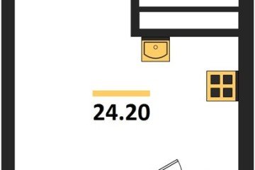 Фото №1: Студия 25 м², 6/18 эт. - Краснодар, мкр. ЖК Первое Место,